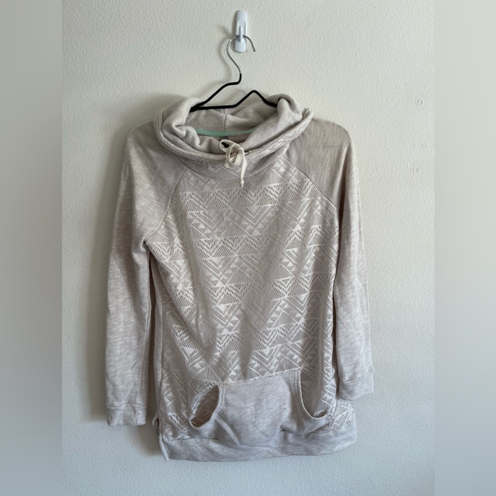 🌻 Vanity Cream Cowl Neck Tunic Sweater, size S 🌻